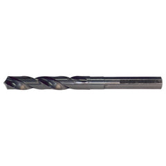 1/2 RHS / RHC HSS 118 Degree Radial Point 1/2 Reduced Shank Silver & Deming Drill - Steam Oxide - Exact Tooling