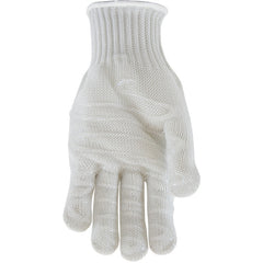 ‎22-601LHL SS Engineered Yarn - 3-str S-Steel Wr-Core/Poly - Hvy Wgt 1 Side Silagrip Coat - Wht - F-Fgr - Exact Tooling