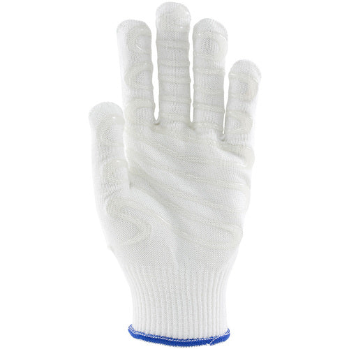 ‎22-751LHM SS Engineered Yarn - S-Steel/Silica Fbr w/Dyneema & Poly 1 Side Silagrip Coat - Lt Wgt - Wht - Exact Tooling