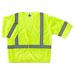 8310HL L/ XL Econo Class 3 Lime Hook & Loop Vest - Exact Tooling
