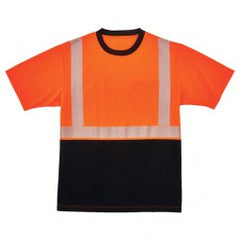 8280BK M ORG/BLK FRONT PERF T-SHIRT - Exact Tooling