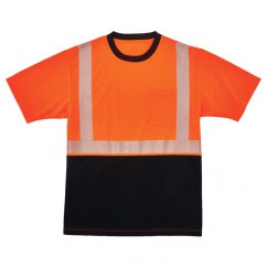 8280BK L ORG/BLK FRONT PERF T-SHIRT - Exact Tooling