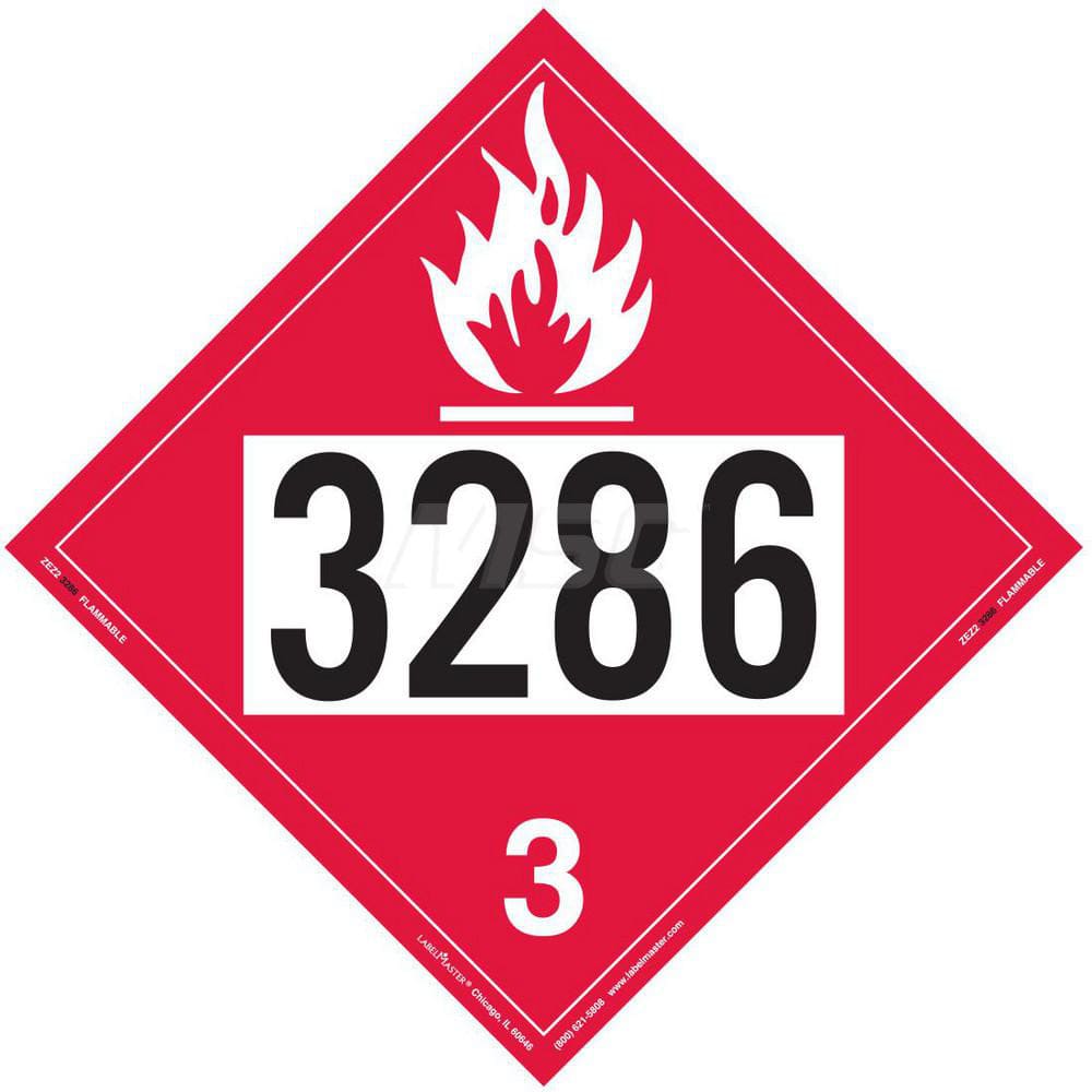 DOT Placards & Holders; Type: Placard; Legend: Flammable Liquid; Legend: Flammable Liquid; Material: Vinyl; Message or Graphic: Flammable Liquid; Legend Color: Red; Material: Vinyl; Compliance Specifications: DOT 49 CFR 172.519; Placard Coating: UV; Langu