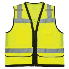 8253HDZ L/XL LIME SURVEYORS VEST - Exact Tooling
