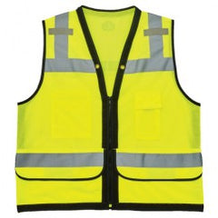 8253HDZ L/XL LIME SURVEYORS VEST - Exact Tooling