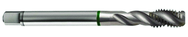 M18x1.5 6H 4-Flute Cobalt Green Ring Semi-Bottoming 40 degree Spiral Flute Tap-Bright - Exact Tooling