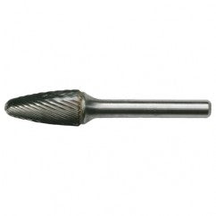 SF-1 Standard Cut Solid Carbide Bur-Round Nose Tree Shape - Exact Tooling