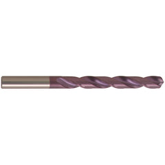 #30 Dia. × 3.26 mm Shank × 36 mm Flute Length × 65 mm OAL, Jobber, 118°, nano-FIREX, 2 Flute, External Coolant, Round Solid Carbide Drill
