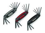 25 Piece - Folding Hex Key Wrench Set (SAE/Metric/Star) - Black Oxide Finished - Exact Tooling