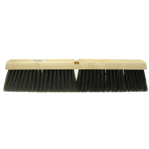 18″ - Black Medium Sweeping Broom Without Handle - Exact Tooling