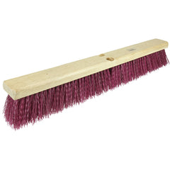 18″ - Red-Brown Heavy Sweeping Broom Without Handle - Exact Tooling