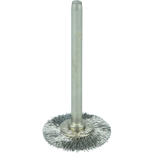 3/4″ Miniature Wire Wheel, .005″ Stainless Steel Fill, 1/8″ Stem - Exact Tooling