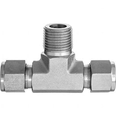 Value Collection - Metal Compression Tube Fittings Type: Male Branch Tee End Connections: Comp x Comp x MNPT - Exact Tooling