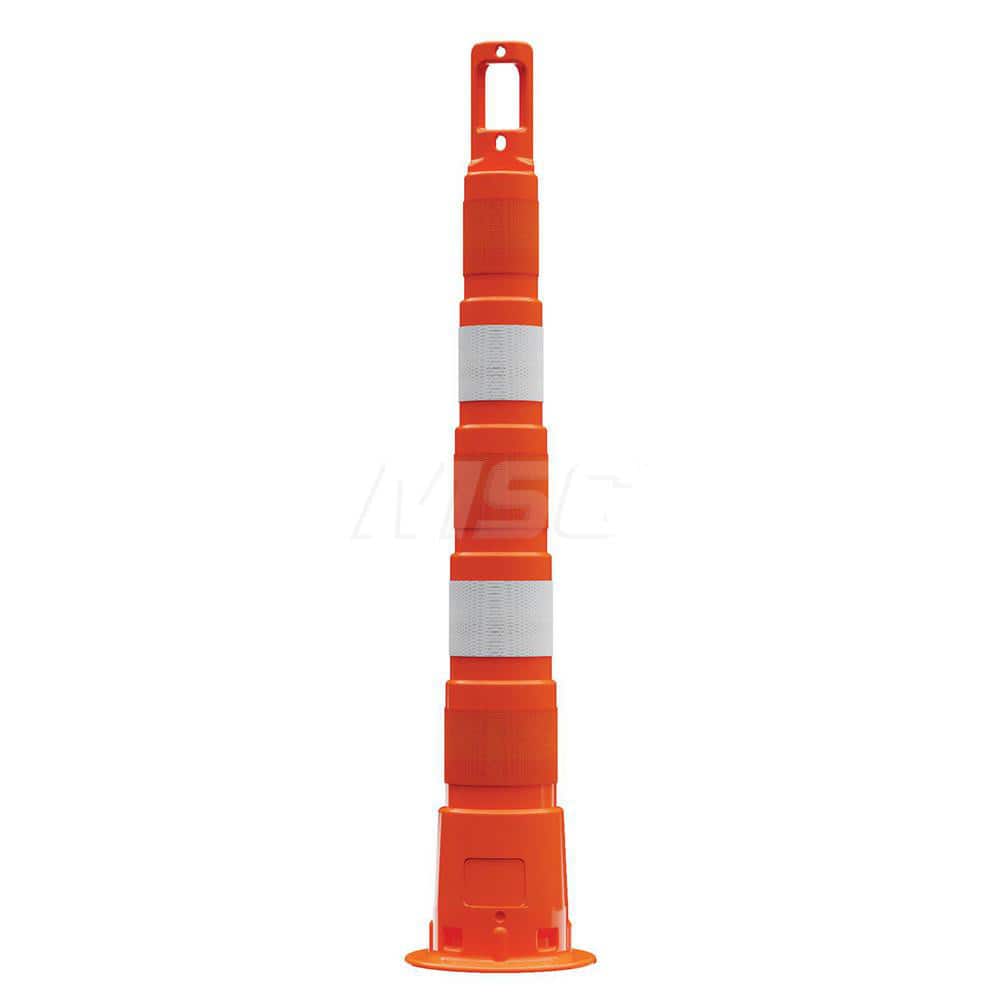 Traffic Barrels, Delineators & Posts; Type: Channelizing Cone; Material: Polyethylene; Reflective: Yes; Base Needed: Yes; Height (Inch): 50.4; Width (Inch): 7-3/4; Additional Information: Sheeting Grade: Diamond; Series: 650R1; Dimensions: 42 in Without H