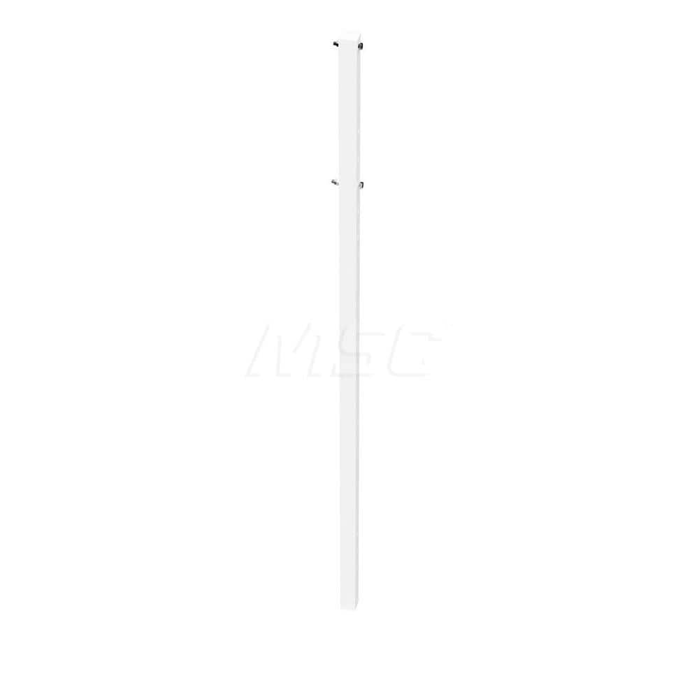 Barrier Parts & Accessories; Type: Square Power Post; Color: White; Height (Decimal Inch): 63.000000; Base Material: Polyethylene; Length (Inch): 3; Width (Inch): 1.75; Finish/Coating: White; For Use With: Power Post Upright Type III Barricades; Material: