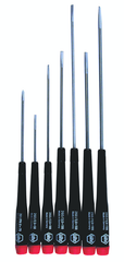 7 Piece - Precision Slotted & Phillips Screwdriver Set - #26092 - Includes: Slotted 2.5 - 4.0mm & Phillips Screwdriver #0 x 75 - Exact Tooling