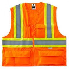 8235ZX L/XL ORG 2-TONE X-BACK VEST - Exact Tooling