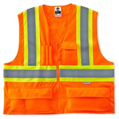 8235ZX 4/5XL ORG 2-TONE X-BACK VEST - Exact Tooling