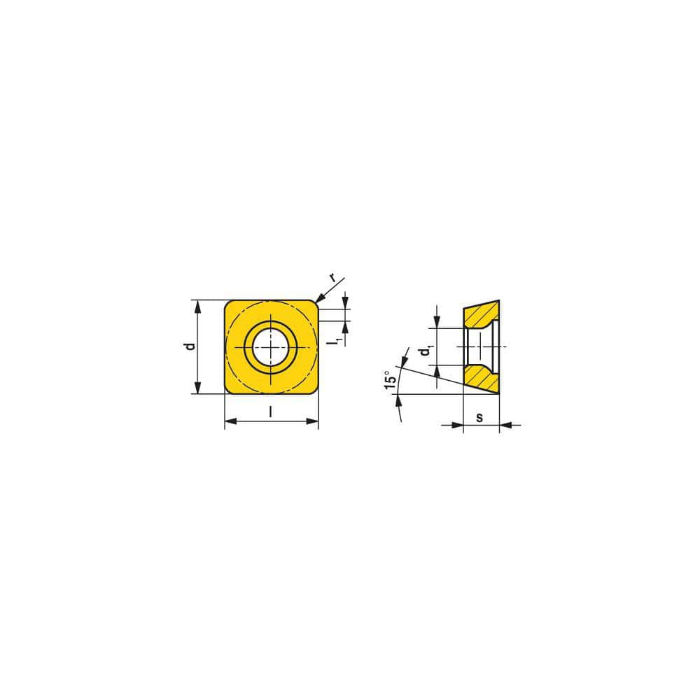 Milling Insert:  SDHT 09T308ER-F10 CTCS245,  CTCS245,  Solid Carbide N/A Finish,