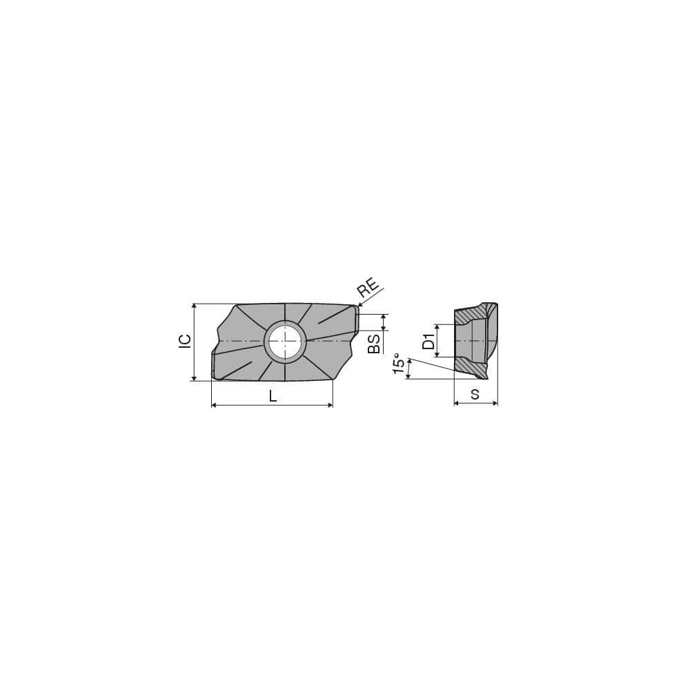 Milling Insert:  XDKT 070304SR-M50 CTPM240,  CTPM240,  Solid Carbide N/A Finish,
