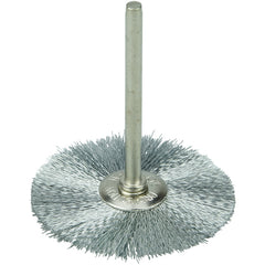 1-1/2″ Miniature Wire Wheel, .005″ Steel Fill, 1/8″ Stem - Exact Tooling