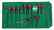 7 Piece - .7 - 3mm - In Pouch - PicoFinish Precision Hex Screwdriver Metric Set - Exact Tooling