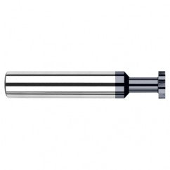 0.0930″ (3/32″) Cutter Diameter × 0.0310″ (1/32″) Width × 0.1410″ Neck Length Carbide Square Standard Keyseat Cutter, 4 Flutes, AlTiN Coated - Exact Tooling