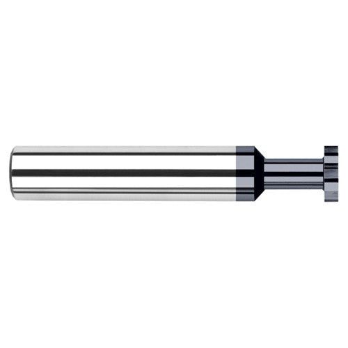 0.5000″ (1/2″) Cutter Diameter × 0.0300″ Width × 0.7500″ (3/4″) Neck Length Carbide Square Standard Keyseat Cutter, 8 Flutes, AlTiN Coated - Exact Tooling