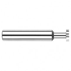 0.1875″ (3/16″) Cutter Diameter × 0.0250″ Width × 0.0930″ (3/32″) Neck Length Carbide Square Deep Keyseat Cutter, 6 Flutes - Exact Tooling
