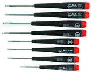 8 Piece - .050 - 5/32" - Precision Ball End Hex Inch Screwdriver Set - Exact Tooling