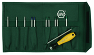 12 Piece - System 4 ESD Safe Drive-Loc Interchangeable Set - #26985 - Slotted 1.5 - 4.0 and Phillips #000 - 1 and Torx® T1-T15 - Canvas Pouch - Exact Tooling