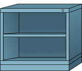 Desk-Standard Cabinet - Base Shelf - Adjustable Shelf - 30 x 28-1/4 x 26-7/8" - Exact Tooling