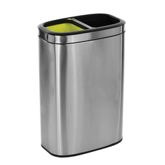 Alpine Industries - Trash Cans & Recycling Containers; Type: Trash Can ; Container Shape: Round ; Container Size: 40 L ; Container Graphics: None ; Color: Stainless Steel Brushed ; Finish: Smooth - Exact Tooling