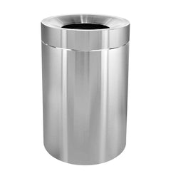 Alpine Industries - Trash Cans & Recycling Containers; Type: Trash Can ; Container Shape: Round ; Container Size: 50 Gal ; Container Graphics: None ; Color: Silver ; Finish: Smooth - Exact Tooling