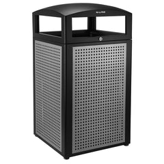 Alpine Industries - Trash Cans & Recycling Containers; Type: Trash Can ; Container Shape: Round ; Container Size: 40 gal. ; Container Graphics: None ; Color: Silver ; Finish: Smooth - Exact Tooling