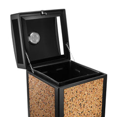Alpine Industries - Trash Cans & Recycling Containers; Type: Trash Can ; Container Shape: Square ; Container Size: 40 gal ; Container Graphics: None ; Color: Stone ; Finish: Powder Coated - Exact Tooling