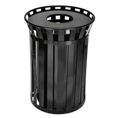Alpine Industries - Trash Cans & Recycling Containers; Type: Trash Can ; Container Shape: Round ; Container Size: 38 gal ; Container Graphics: None ; Color: Black ; Finish: Black - Exact Tooling