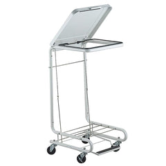 Lakeside - Janitor Carts & Caddies; Type: Clothes Hamper ; Material: Chrome Steel ; Width (Inch): 18-1/2 ; Length: 19-1/2 (Inch); Height (Inch): 37 ; Bag Capacity (Gal.): 36; 42 - Exact Tooling
