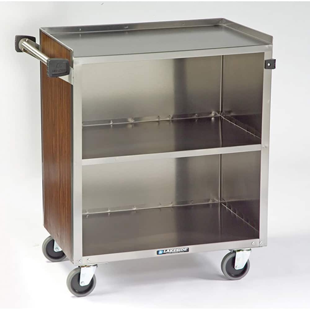 Lakeside - Carts; Type: Utility Cart ; Load Capacity (Lb.): 500.000 ; Number of Slots: 0 ; Number of Shelves: 3 ; Width (Inch): 19 ; Length (Inch): 30-3/4 - Exact Tooling