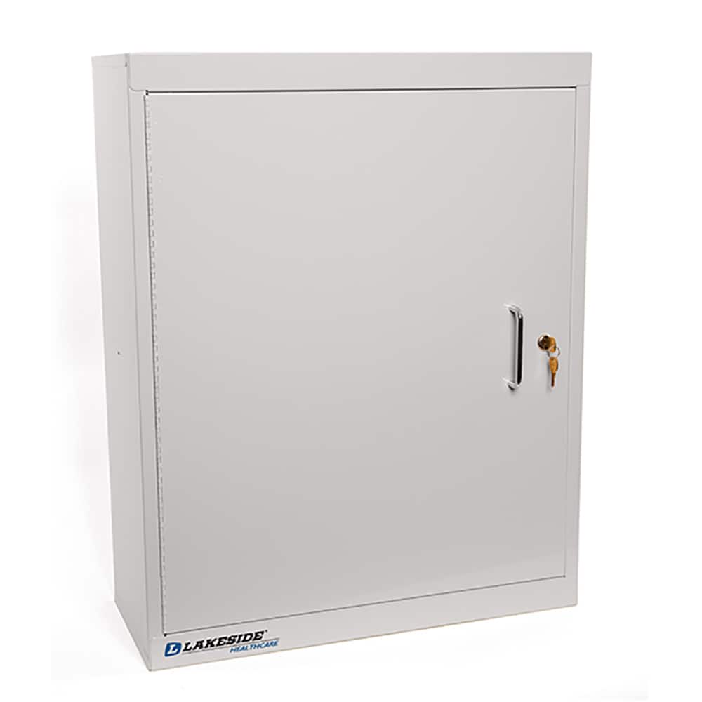 Lakeside - Medicine Cabinets; Mounting Style: Wall Mounted ; Material: Powder Coated Steel ; Height (Inch): 30 ; Width (Inch): 10 ; Depth (Inch): 24 ; Number of Shelves: 3 - Exact Tooling