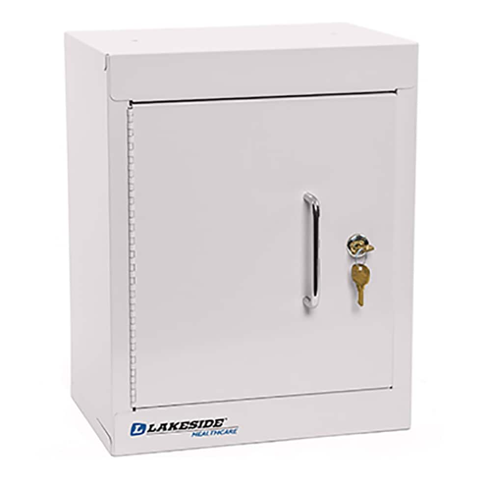Lakeside - Medicine Cabinets; Mounting Style: Wall Mounted ; Material: Powder Coated Steel ; Height (Inch): 15 ; Width (Inch): 8 ; Depth (Inch): 12 ; Number of Shelves: 1 - Exact Tooling