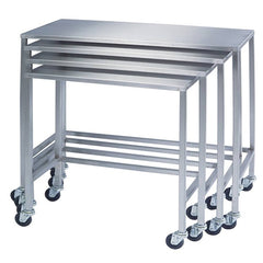 Lakeside - Mobile Work Benches; Type: Mobile Instrument Table ; Length: 48 (Inch); Depth (Inch): 24 ; Height (Inch): 42 ; Maximum Height (Inch): 42 ; Top Material: Stainless Steel - Exact Tooling