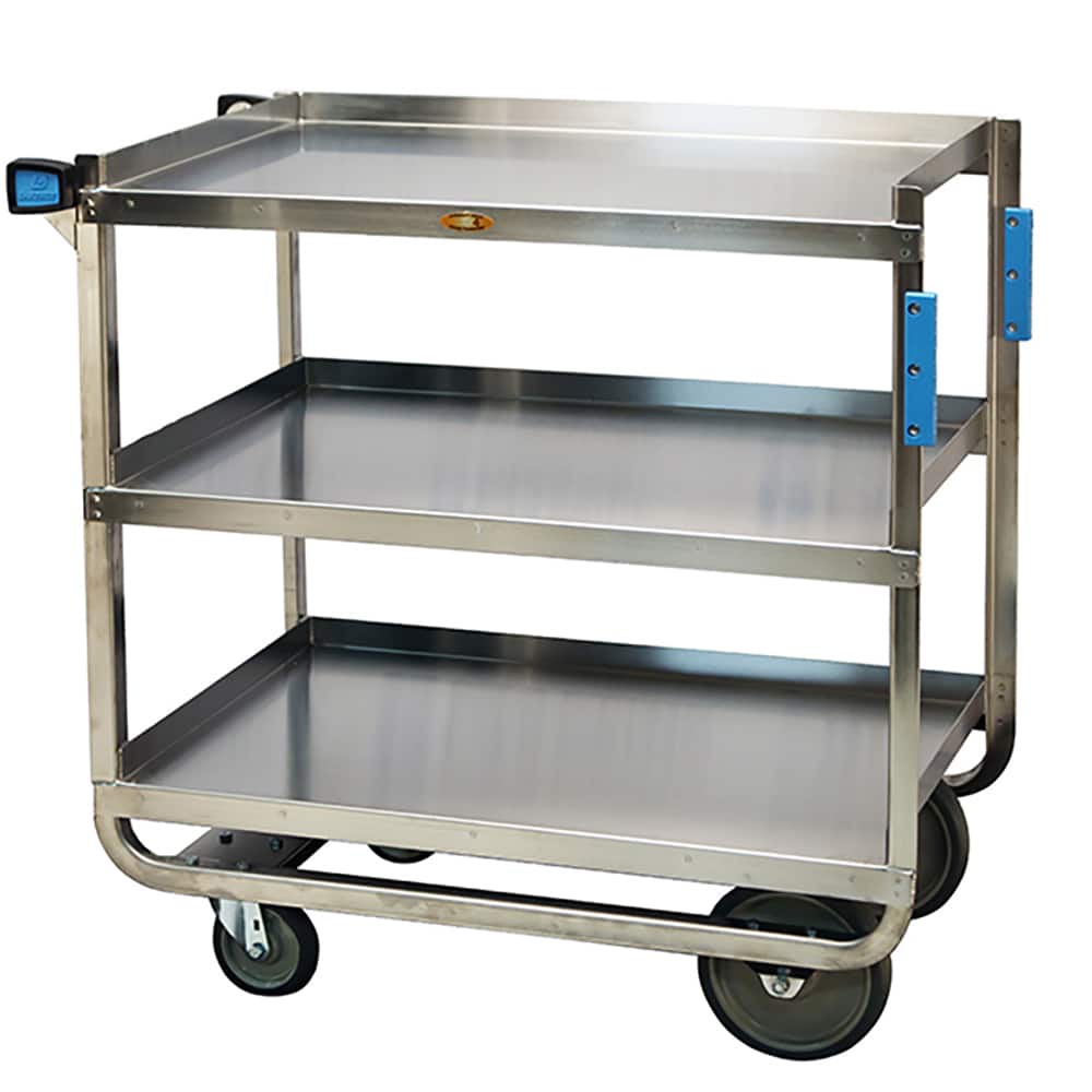Lakeside - Carts; Type: Utility Cart ; Load Capacity (Lb.): 1000.000 ; Number of Slots: 0 ; Number of Shelves: 3 ; Width (Inch): 39 ; Length (Inch): 22-3/4 - Exact Tooling