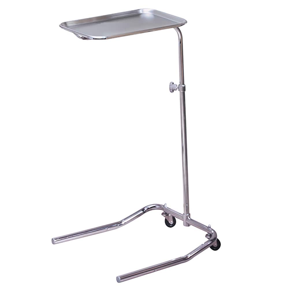 Lakeside - Emergency Preparedness Supplies; Type: Mayo Stand ; Contents/Features: Stainless Steel Tray is Removable For Sanitation; Tray Height is Adjustable (34" to 53") With Convenient Twist Knob on Upright; Tray is 19-1/4" x 12-1/2"; ?'California' Sty - Exact Tooling