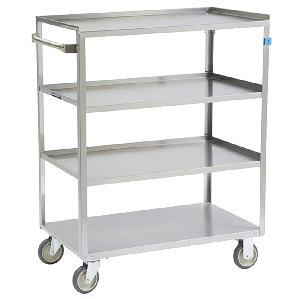 Lakeside - Carts; Type: Linen Cart ; Load Capacity (Lb.): 400.000 ; Number of Slots: 0 ; Number of Shelves: 4 ; Width (Inch): 22-1/4 ; Length (Inch): 36-3/8 - Exact Tooling