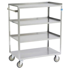 Lakeside - Carts; Type: Linen Cart ; Load Capacity (Lb.): 400.000 ; Number of Slots: 0 ; Number of Shelves: 4 ; Width (Inch): 22-1/4 ; Length (Inch): 36-3/8 - Exact Tooling