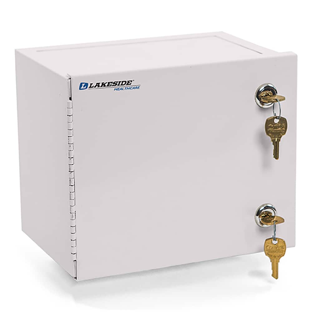 Lakeside - Medicine Cabinets; Mounting Style: Wall Mounted ; Material: Powder Coated Steel ; Height (Inch): 7-1/4 ; Width (Inch): 6 ; Depth (Inch): 8-3/4 ; Number of Shelves: 0 - Exact Tooling