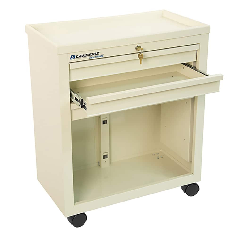 Lakeside - Carts; Type: Medical Cart ; Load Capacity (Lb.): 100.000 ; Number of Slots: 0 ; Number of Shelves: 0 ; Width (Inch): 13-1/4 ; Length (Inch): 24-1/2 - Exact Tooling