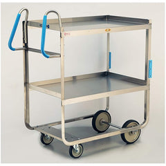 Lakeside - Carts; Type: Utility Cart ; Load Capacity (Lb.): 1000.000 ; Number of Slots: 0 ; Number of Shelves: 2 ; Width (Inch): 21-5/8 ; Length (Inch): 41-3/8 - Exact Tooling