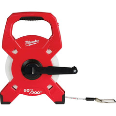 Milwaukee Tool - Tape Measures; Length (Feet): 200.000 ; Length (Meters): 60.00 ; Width (Inch): 2 ; Graduation (Inch): 1/16 ; Blade Material: Fiberglass ; Case Material: Plastic - Exact Tooling